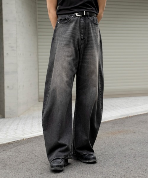 【数量限定】旧モデル在庫処分セールを開催します！ Baggy silhouette curve denim / バギーシルエットカーブデニム パンツ
