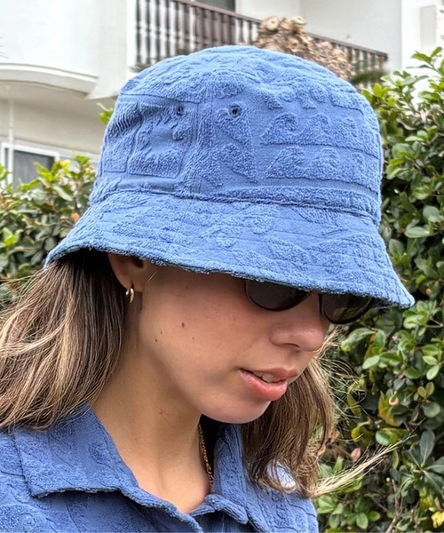 ROXY(ロキシー)の「SUNBATHING HAT/ロキシー総柄パイル地ベルハット(ハット・レディース・パープル/ネイビー/オレンジ・FREE)」の6枚目の写真