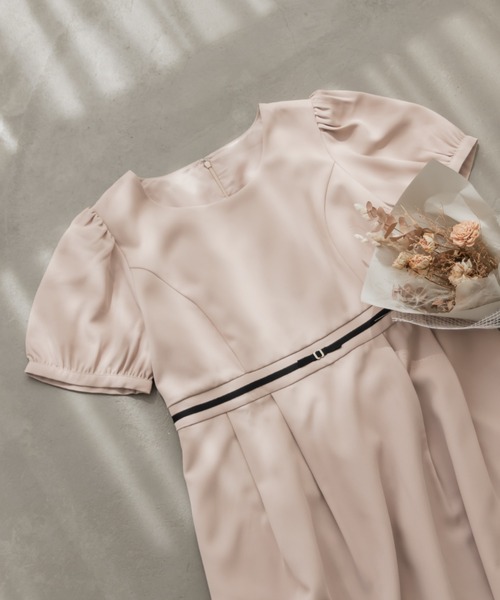 CLETTE（クレット）の「パフスリーブロングワンピース（ワンピース・レディース・アイボリー/ラベンダー/ピンク・3L/LL/4L）」の19枚目の写真