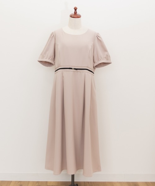 CLETTE（クレット）の「パフスリーブロングワンピース（ワンピース・レディース・アイボリー/ラベンダー/ピンク・3L/LL/4L）」の15枚目の写真