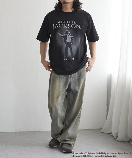 Michael Jackson マイケル・ジャクソン シルバー箔プリントTee Michael Jackson マイケル・ジャクソン シルバー箔プリントTee