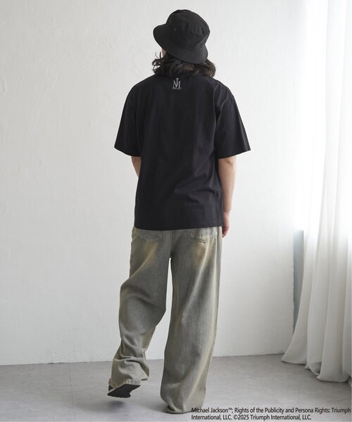Michael Jackson マイケル・ジャクソン シルバー箔プリントTee