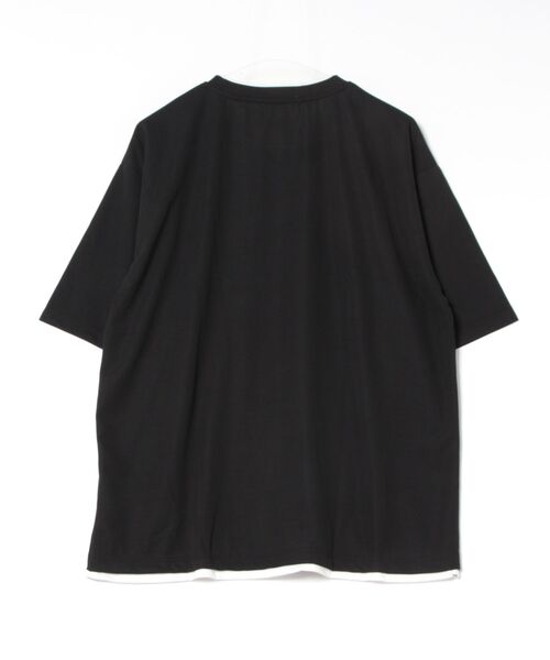 URBAN COLLECTION（アーバンコレクション）の「URBANCOLECTION 杢調梨地 フェイクレイヤードTシャツ（Tシャツ/カットソー・メンズ・ライトグレー/グリーン/ブラック/サックスブルー/ライトベージュ・S/M/L/XL）」の12枚目の写真