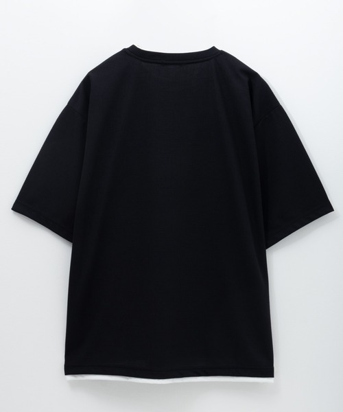 URBAN COLLECTION（アーバンコレクション）の「URBANCOLECTION 杢調梨地 フェイクレイヤードTシャツ（Tシャツ/カットソー・メンズ・ライトグレー/グリーン/ブラック/サックスブルー/ライトベージュ・S/M/L/XL）」の7枚目の写真