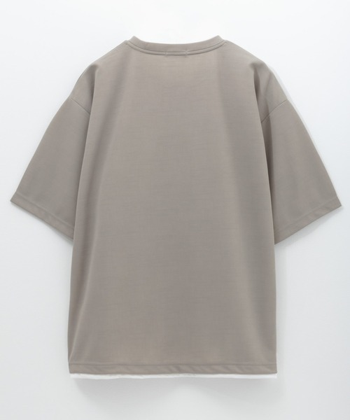 URBAN COLLECTION（アーバンコレクション）の「URBANCOLECTION 杢調梨地 フェイクレイヤードTシャツ（Tシャツ/カットソー・メンズ・ライトグレー/グリーン/ブラック/サックスブルー/ライトベージュ・S/M/L/XL）」の8枚目の写真