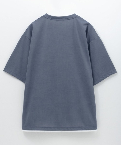 URBAN COLLECTION（アーバンコレクション）の「URBANCOLECTION 杢調梨地 フェイクレイヤードTシャツ（Tシャツ/カットソー・メンズ・ライトグレー/グリーン/ブラック/サックスブルー/ライトベージュ・S/M/L/XL）」の10枚目の写真