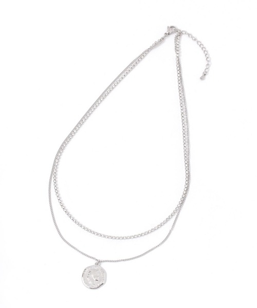 GLOBAL WORK（グローバルワーク）の「ステンレスコインキラ2連ネックレス/459940（ネックレス・レディース・ゴールド/シルバー・ONE SIZE）」の3枚目の写真