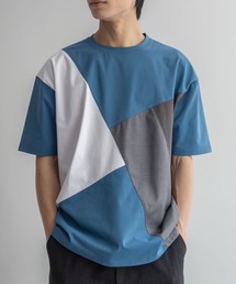 URBAN COLLECTION | URBANCOLECTION AIR Smoosy 切替えTシャツ【接触冷感　UVカット 吸水速乾 毛玉になりにくい 軽量 ストレッチ】(Tシャツ/カットソー)