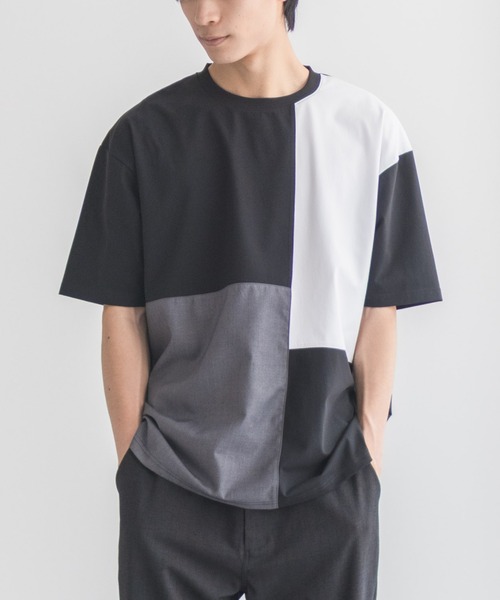 URBAN COLLECTION(アーバンコレクション)の「URBANCOLECTION AIR Smoosy 切替えTシャツ【接触冷感 UVカット 吸水速乾 毛玉になりにくい 軽量 ストレッチ】(Tシャツ/カットソー・メンズ・ホワイト/ネイビー/ブラック/グレイッシュベージュ・S/M/L/XL)」の8枚目の写真