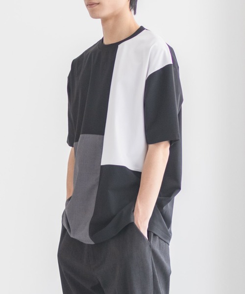 URBAN COLLECTION(アーバンコレクション)の「URBANCOLECTION AIR Smoosy 切替えTシャツ【接触冷感 UVカット 吸水速乾 毛玉になりにくい 軽量 ストレッチ】(Tシャツ/カットソー・メンズ・ホワイト/ネイビー/ブラック/グレイッシュベージュ・S/M/L/XL)」の9枚目の写真