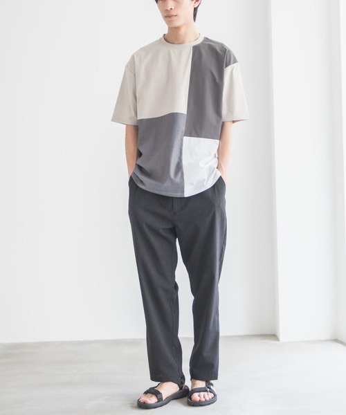 URBAN COLLECTION(アーバンコレクション)の「URBANCOLECTION AIR Smoosy 切替えTシャツ【接触冷感 UVカット 吸水速乾 毛玉になりにくい 軽量 ストレッチ】(Tシャツ/カットソー・メンズ・ホワイト/ネイビー/ブラック/グレイッシュベージュ・S/M/L/XL)」の19枚目の写真