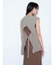 麻調バックオープンジレ(セットアップ可)《2025summer catalog item》