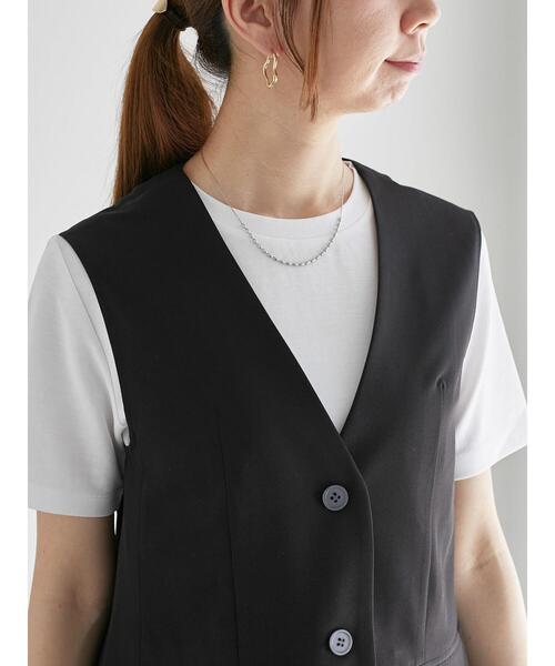 Te chichi（テチチ）の「麻調バックオープンジレ（セットアップ可）《2025summer catalog item》（ベスト・レディース・ブラック/モカ・F）」の15枚目の写真