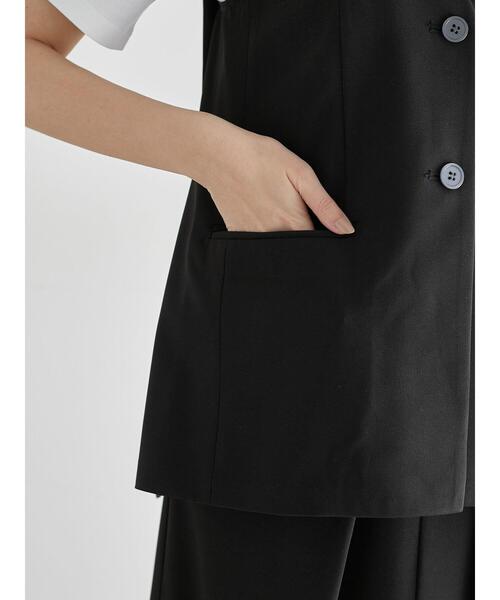 Te chichi（テチチ）の「麻調バックオープンジレ（セットアップ可）《2025summer catalog item》（ベスト・レディース・ブラック/モカ・F）」の16枚目の写真