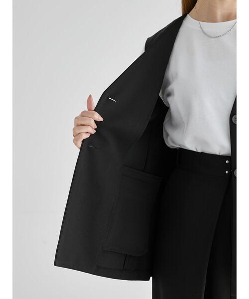 Te chichi（テチチ）の「麻調バックオープンジレ（セットアップ可）《2025summer catalog item》（ベスト・レディース・ブラック/モカ・F）」の6枚目の写真