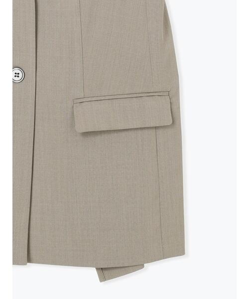 Te chichi（テチチ）の「麻調バックオープンジレ（セットアップ可）《2025summer catalog item》（ベスト・レディース・ブラック/モカ・F）」の3枚目の写真