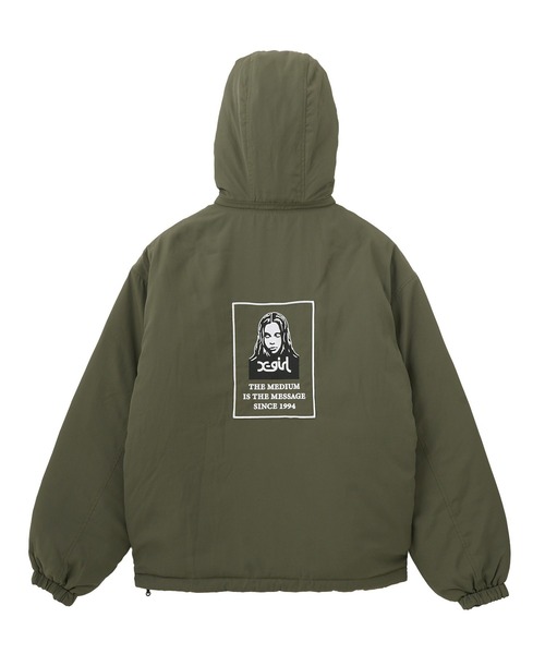 X-girl　リバーシブルジャケット　М　OLIVE　エックスガール　オリーブ X-girl リバーシブルジャケット М OLIVE エックスガール オリーブ