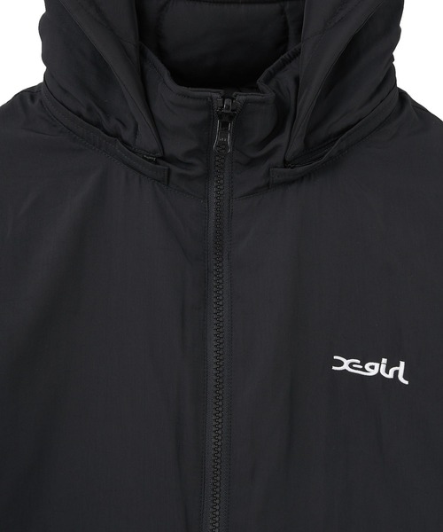 X-girl(エックスガール)の「FACE PATCH REVERSIBLE JACKET(ナイロンジャケット・レディース・ホワイト/オリーブ/ブラック・M/S)」の12枚目の写真