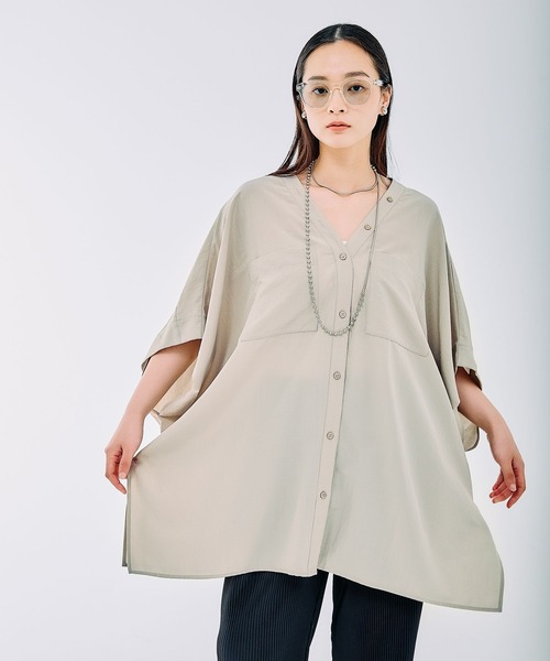 セール】VネックBIGシャツチュニックSS2 2497045（チュニック