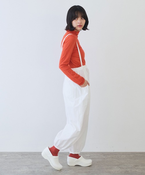 bulle de savon(ビュルデサボン)の「コットン/ポプリン ギャザーパンツ(その他パンツ・レディース・ホワイト/チャコールグレー・FREE)」の9枚目の写真