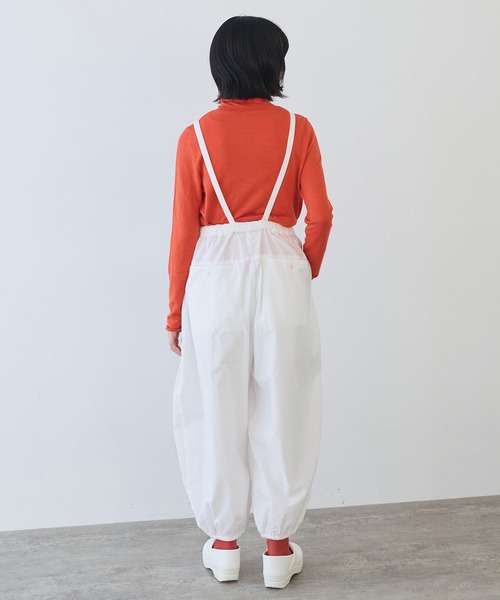 bulle de savon(ビュルデサボン)の「コットン/ポプリン ギャザーパンツ(その他パンツ・レディース・ホワイト/チャコールグレー・FREE)」の10枚目の写真