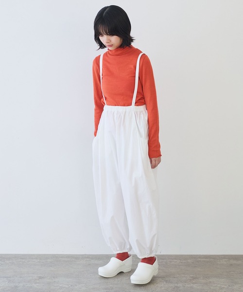 bulle de savon(ビュルデサボン)の「コットン/ポプリン ギャザーパンツ(その他パンツ・レディース・ホワイト/チャコールグレー・FREE)」の11枚目の写真