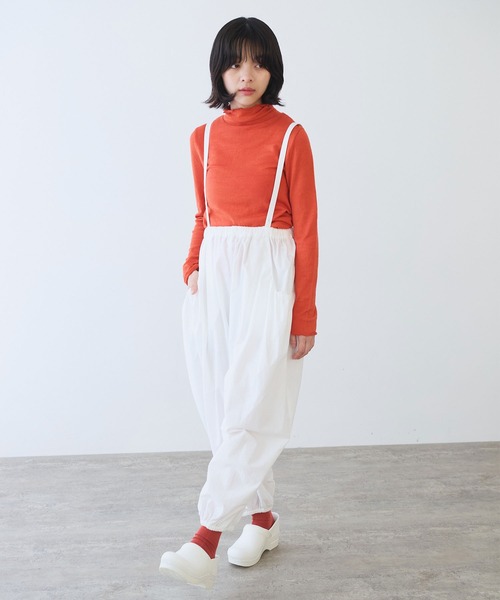 bulle de savon(ビュルデサボン)の「コットン/ポプリン ギャザーパンツ(その他パンツ・レディース・ホワイト/チャコールグレー・FREE)」の12枚目の写真