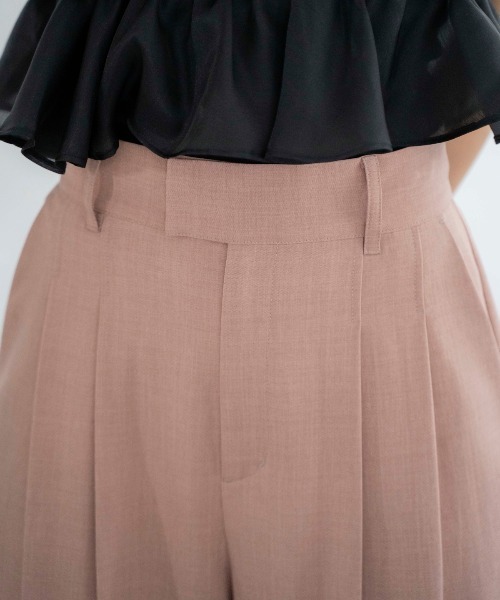 AND COUTURE(アンドクチュール)の「2タックワイドパンツ(その他パンツ・レディース・ピンク/オフホワイト/チャコールグレー・SMALL/MEDIUM)」の13枚目の写真