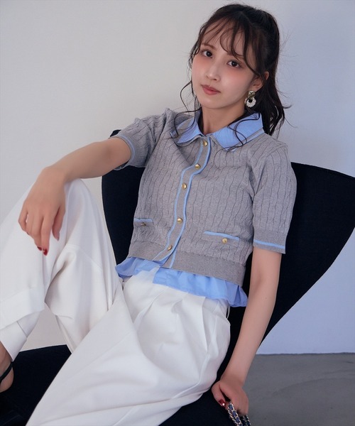 AND COUTURE(アンドクチュール)の「2タックワイドパンツ(その他パンツ・レディース・ピンク/オフホワイト/チャコールグレー・SMALL/MEDIUM)」の18枚目の写真