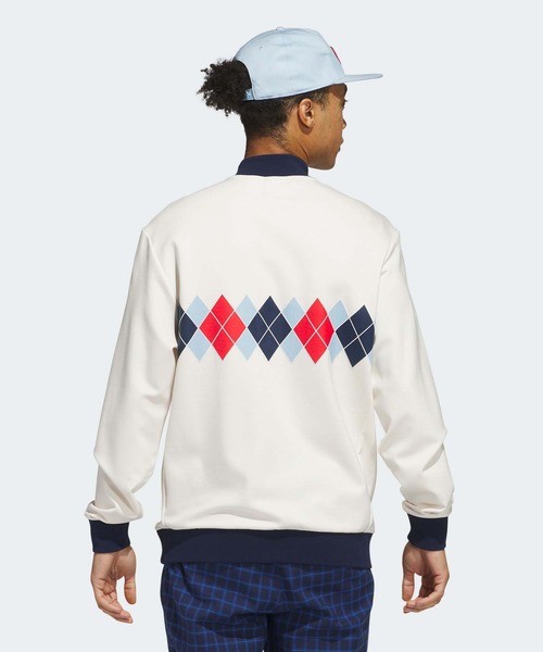 【破格】新品　adidas アーガイル　HZ スウェット　ハーフジップ　L セール】オリジナルスゴルフ アーガイル HZ スウエット【adidas Golf