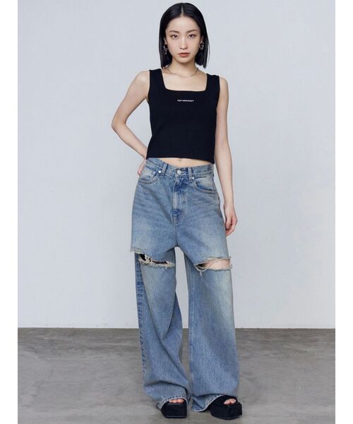 ストーンロゴニットタンクトップ（Tシャツ/カットソー）｜EMODA