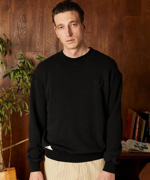 schott(ショット)の「Schott/ショット/LEATHER ELBOW PATCH SWEAT/レザー エルボーパッチ スウェット(スウェット・メンズ・ネイビー/ブラック・M/L/XL/2XL)」の7枚目の写真