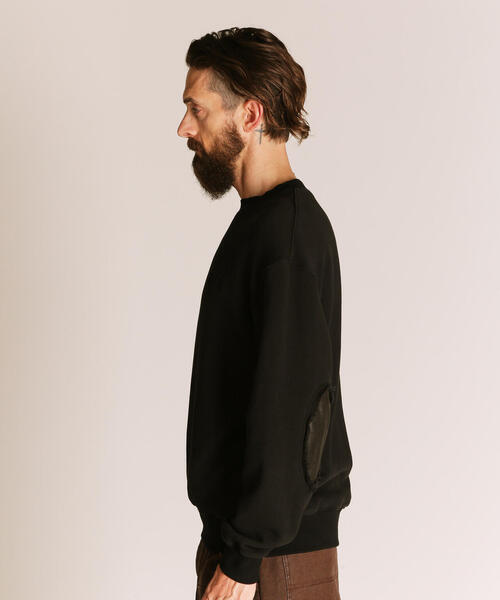 schott(ショット)の「Schott/ショット/LEATHER ELBOW PATCH SWEAT/レザー エルボーパッチ スウェット(スウェット・メンズ・ネイビー/ブラック・M/L/XL/2XL)」の15枚目の写真
