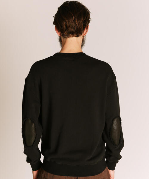 schott(ショット)の「Schott/ショット/LEATHER ELBOW PATCH SWEAT/レザー エルボーパッチ スウェット(スウェット・メンズ・ネイビー/ブラック・M/L/XL/2XL)」の16枚目の写真