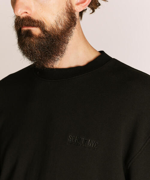 schott(ショット)の「Schott/ショット/LEATHER ELBOW PATCH SWEAT/レザー エルボーパッチ スウェット(スウェット・メンズ・ネイビー/ブラック・M/L/XL/2XL)」の17枚目の写真