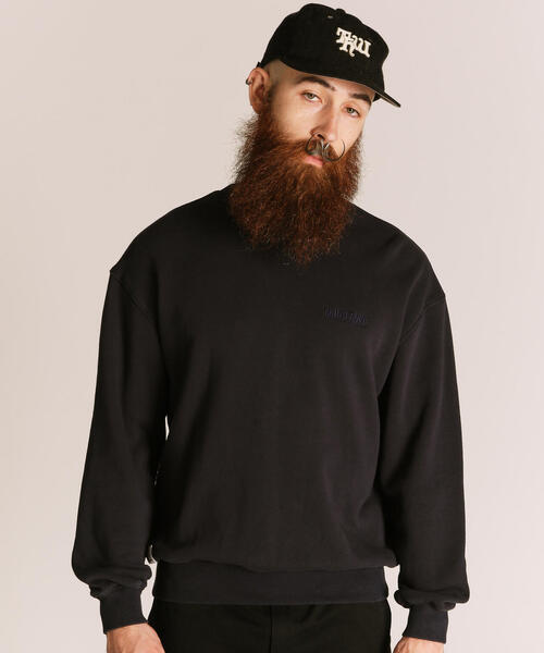 schott(ショット)の「Schott/ショット/LEATHER ELBOW PATCH SWEAT/レザー エルボーパッチ スウェット(スウェット・メンズ・ネイビー/ブラック・M/L/XL/2XL)」の1枚目の写真