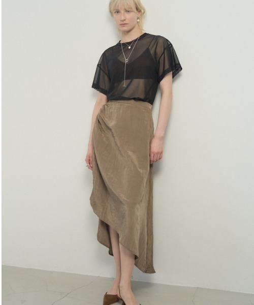 Muel Chic(ミュエルシック)の「Luxe tulle CS リュクスチュールカットソー(Tシャツ/カットソー・レディース・ホワイト/ブラック/グレー/オリーブ・FREE)」の18枚目の写真