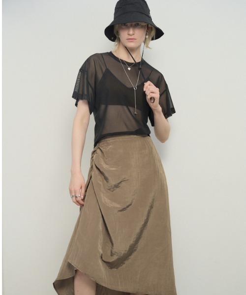 Muel Chic(ミュエルシック)の「Luxe tulle CS リュクスチュールカットソー(Tシャツ/カットソー・レディース・ホワイト/ブラック/グレー/オリーブ・FREE)」の17枚目の写真