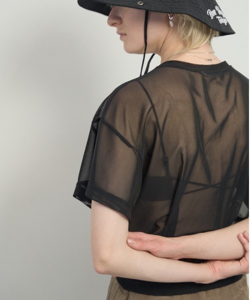 Muel Chic(ミュエルシック)の「Luxe tulle CS リュクスチュールカットソー(Tシャツ/カットソー・レディース・ホワイト/ブラック/グレー/オリーブ・FREE)」の19枚目の写真