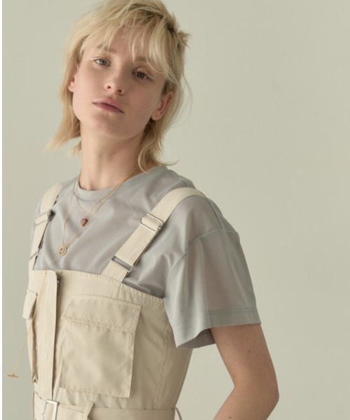 Muel Chic(ミュエルシック)の「Luxe tulle CS リュクスチュールカットソー(Tシャツ/カットソー・レディース・ホワイト/ブラック/グレー/オリーブ・FREE)」の15枚目の写真