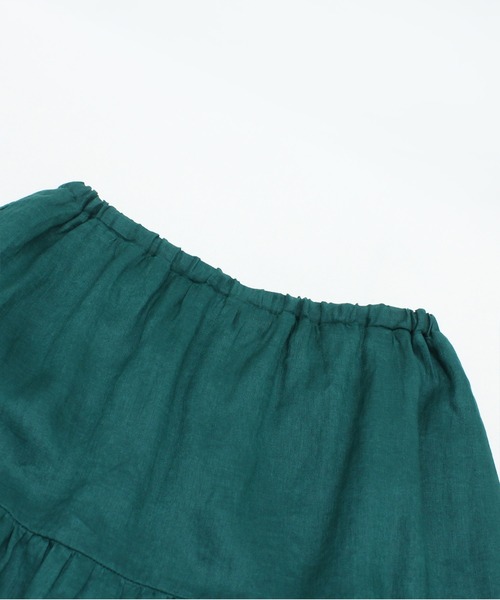 RNA-N（アールエヌエーエヌ）の「G1091 リネンロングティアードスカート（スカート・レディース・ブラック/グリーン・SMALL/MEDIUM）」の13枚目の写真