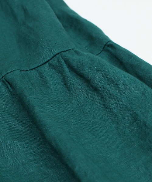 RNA-N（アールエヌエーエヌ）の「G1091 リネンロングティアードスカート（スカート・レディース・ブラック/グリーン・SMALL/MEDIUM）」の14枚目の写真