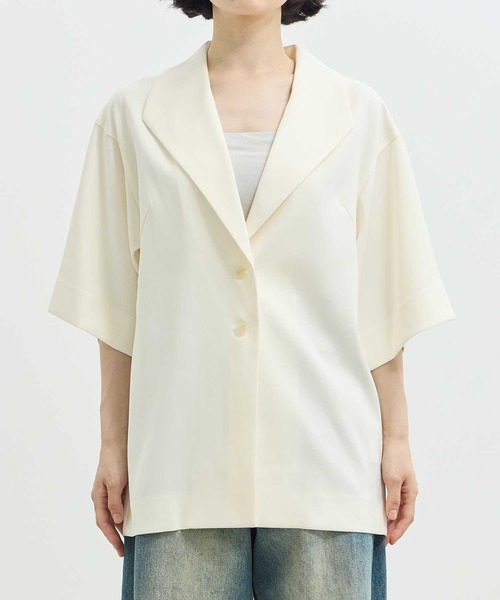 ZOZOTOWN限定》【Louren/ローレン】double satin half jacket