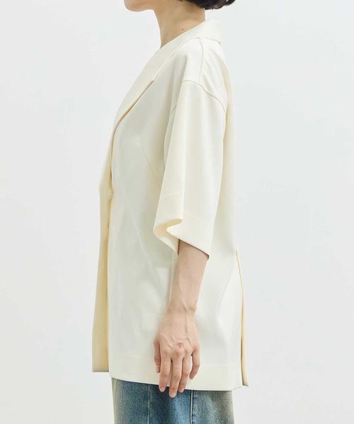 ZOZOTOWN限定》【Louren/ローレン】double satin half jacket