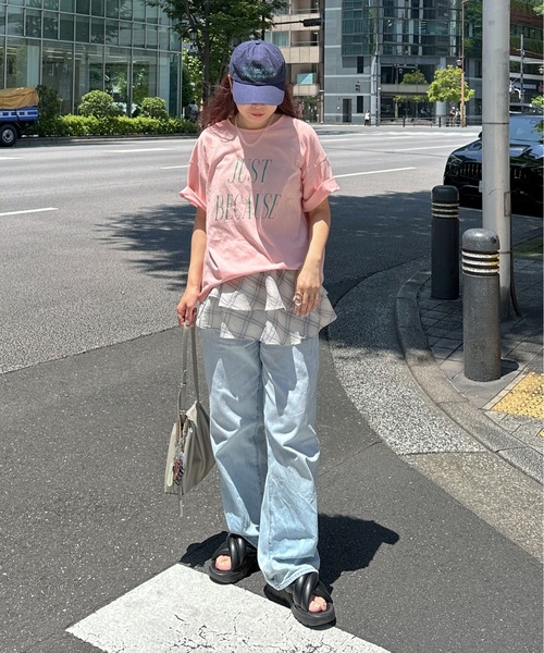 PILIT(ピリット)の「チェックフリルラップベルト(スカート・レディース・ピンク/アイボリー・MEDIUM)」の15枚目の写真