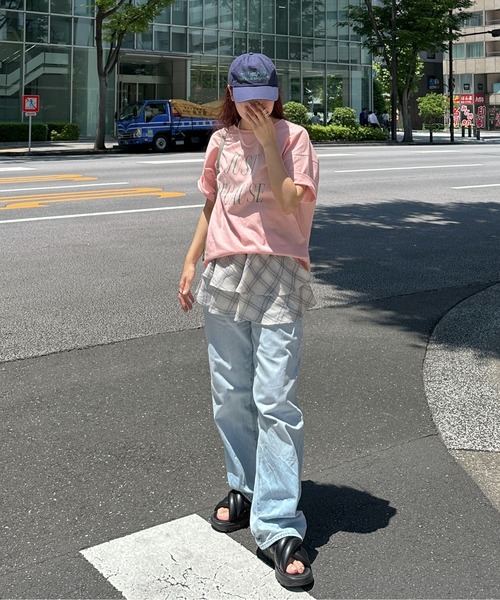 PILIT(ピリット)の「チェックフリルラップベルト(スカート・レディース・ピンク/アイボリー・MEDIUM)」の14枚目の写真