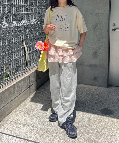 PILIT(ピリット)の「チェックフリルラップベルト(スカート・レディース・ピンク/アイボリー・MEDIUM)」の11枚目の写真