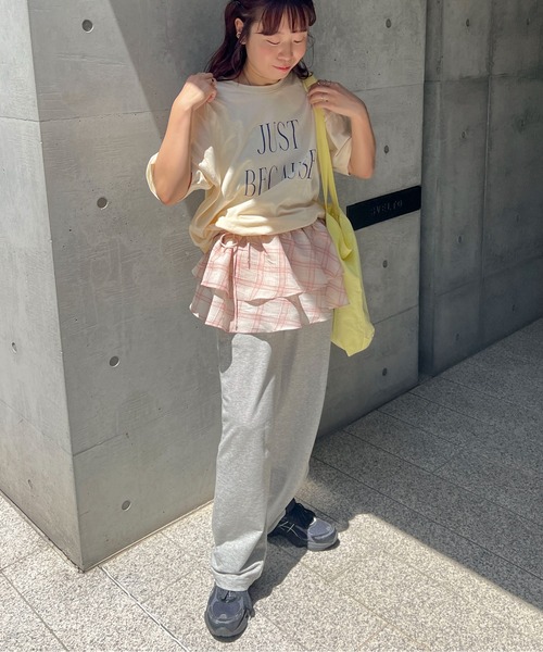 PILIT(ピリット)の「チェックフリルラップベルト(スカート・レディース・ピンク/アイボリー・MEDIUM)」の8枚目の写真