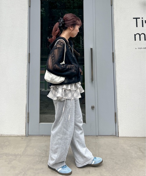 PILIT(ピリット)の「チェックフリルラップベルト(スカート・レディース・ピンク/アイボリー・MEDIUM)」の18枚目の写真