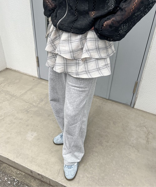 PILIT(ピリット)の「チェックフリルラップベルト(スカート・レディース・ピンク/アイボリー・MEDIUM)」の16枚目の写真